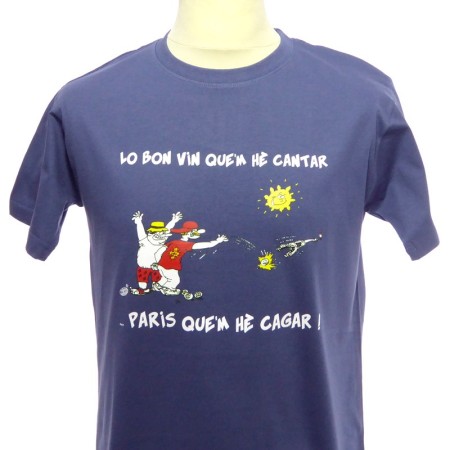 T-shirt humoristique en gascon-paris me fait chier