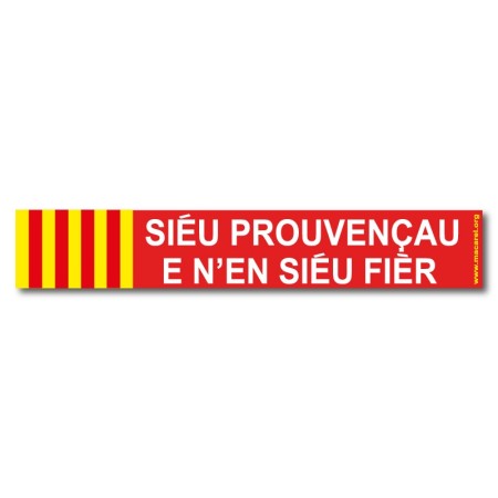 Autocollant Siéu prouvençau e n'en siéu fièr !