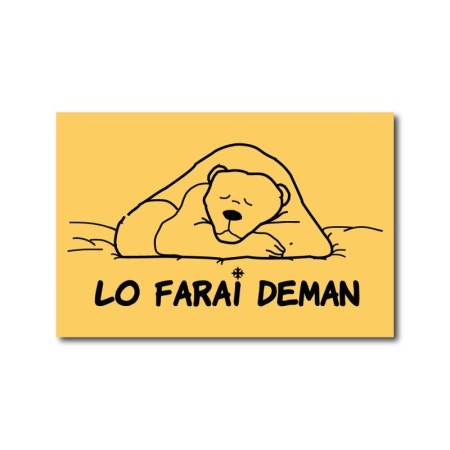 Carte postale Lo farai deman