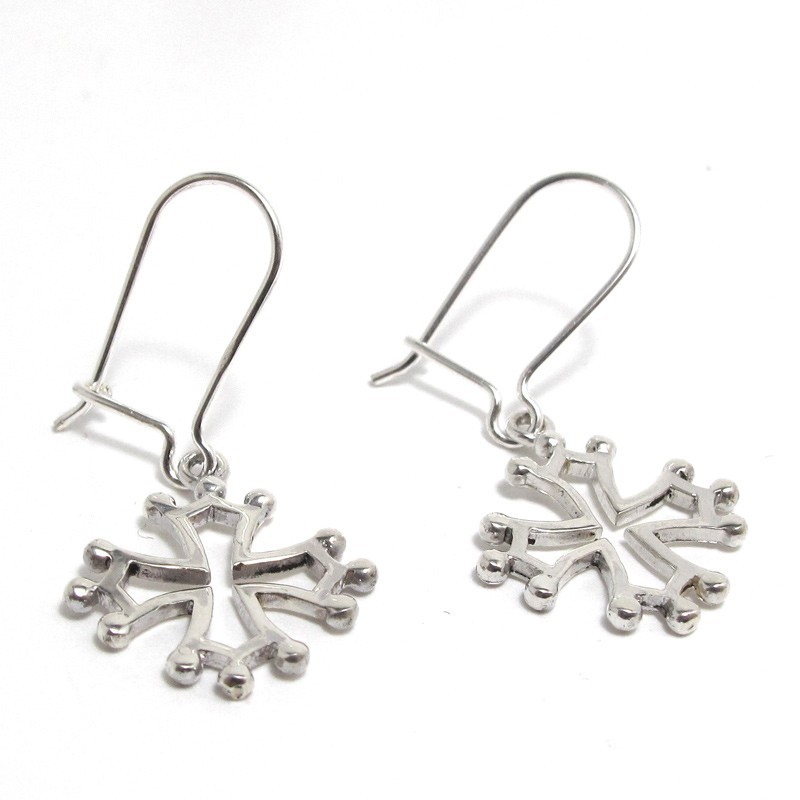 Boucles d'oreilles en argent massif classiques