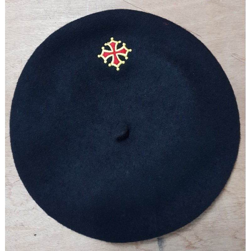 béret bébé occitanie brodé croix occitane