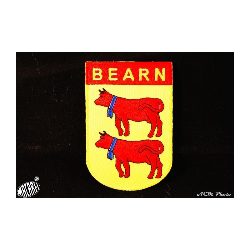Blason brodé thermo-collant Béarn 6x9cm