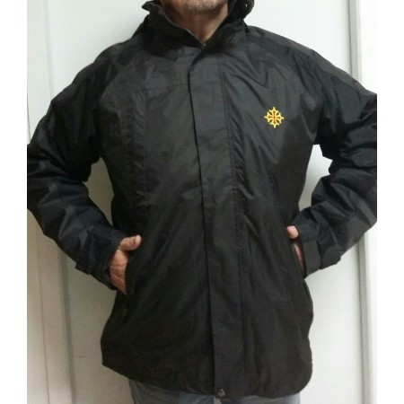 Parka doublée croix occitane brodée