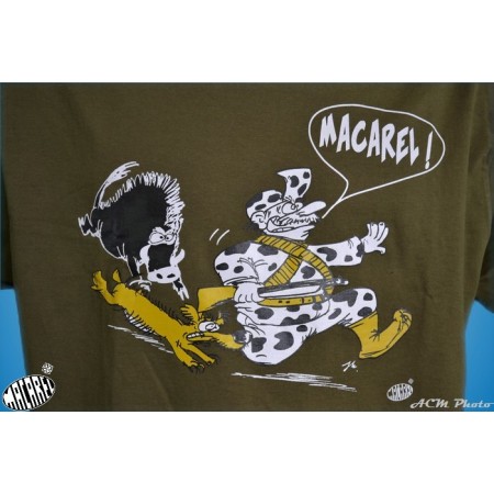 T-shirt Homme humoristique Macarel Chasse Kaki
