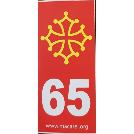 auto-collant de plaque 65 rouge