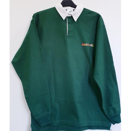 Polo humoristique rugby vert La mêlée occitan