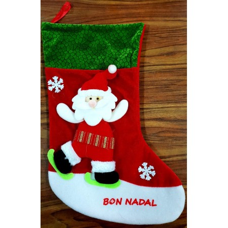 Botte tissu Noël grand modèle