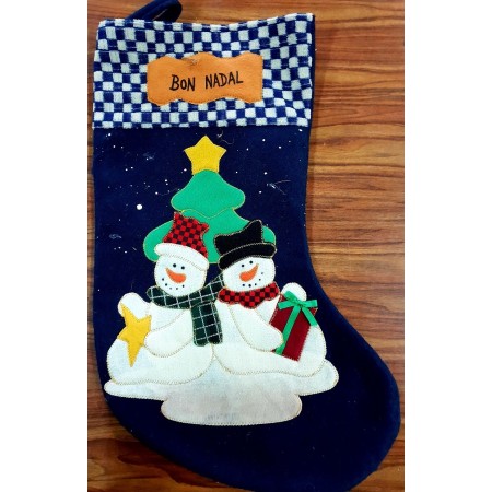 Botte tissu Noël grand modèle