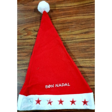 bonnet Père Noël Bon Nadal luxe 3 motifs