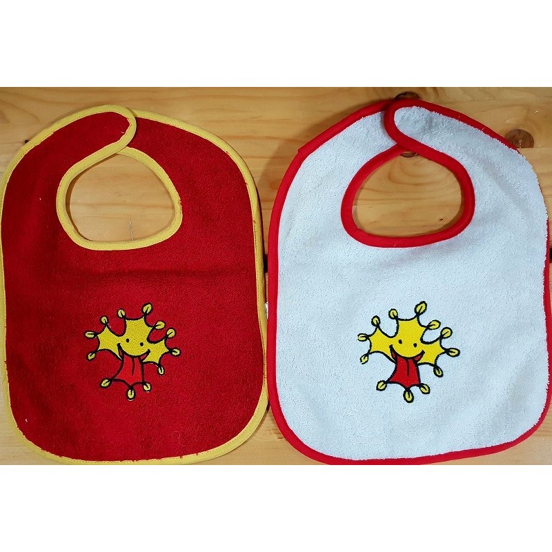 Bavoir bébé brodé croix Venzac