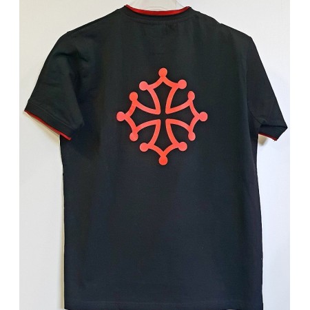 Tshirt enfant noir ClassOc croix occitane