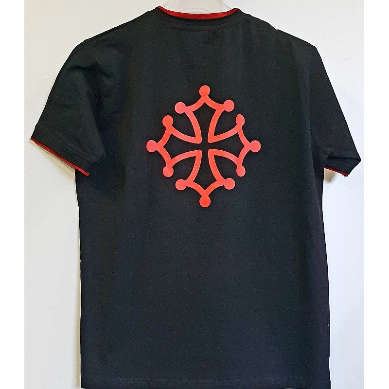Tshirt enfant noir ClassOc croix occitane