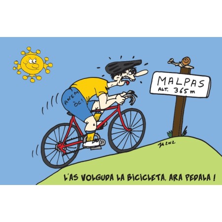 carte humour occitan Bicyclette