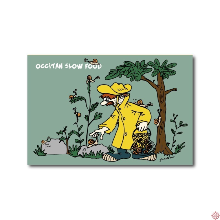 lot 25 cartes humour occitan slow food escargots