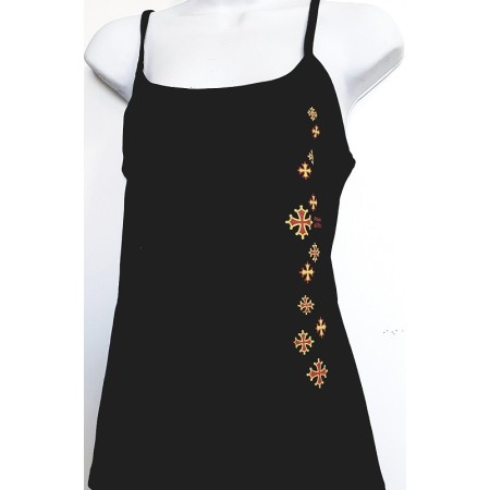 Top Femme croix occitanes Pays d'oc