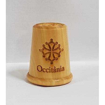 Dé à coudre en bois Croix occitane