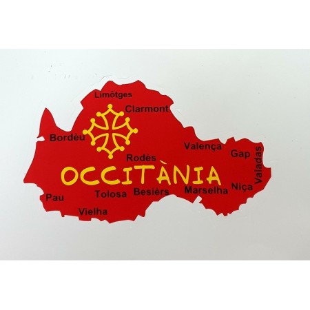 Auto-collant voiture carte Occitanie