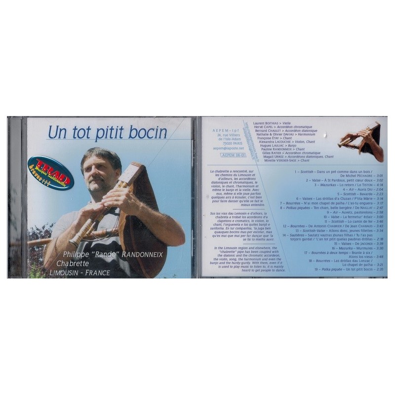 CD " Un tot pitit bocin" de Philippe Randonneix