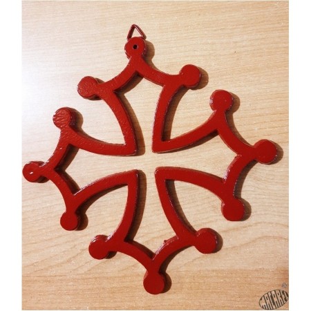 Lot 6 croix occitanes fonte rouge 21cm