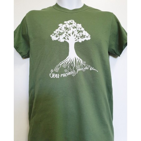 T-shirt Homme en occitan Arbre : Sens racinas, pas de flors