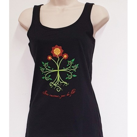 Débardeur Femme en occitan Sans racines pas de fleurs
