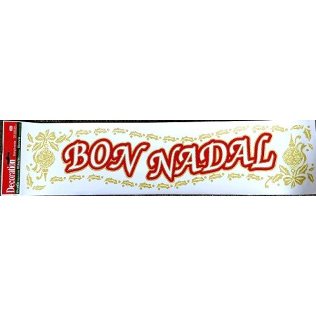 Déco vitres repositionnable Bon Nadal (Joyeux Noël en occitan)