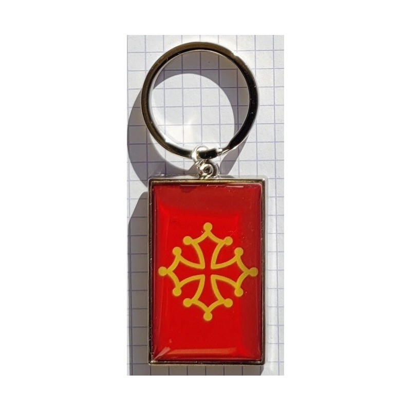 Porte-clés drapeau occitan