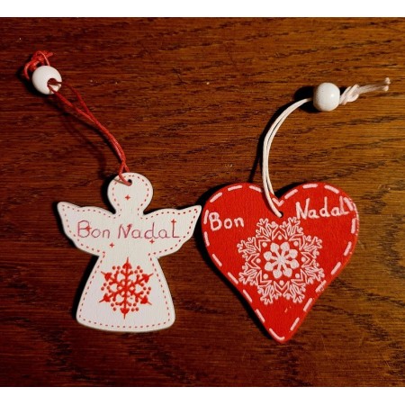 Déco Noël bois Bon Nadal par 2