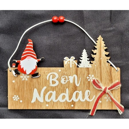 Plaque déco à suspendre Bon Nadal