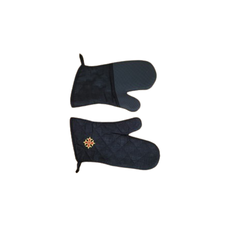 Lot tablier cuisine et gant cuisine croix occitane