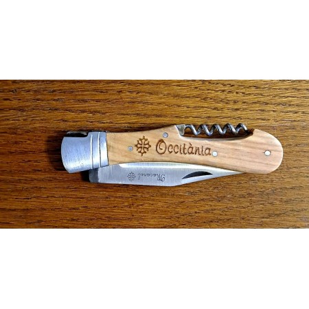 couteau tire-bouchon à la croix occitane