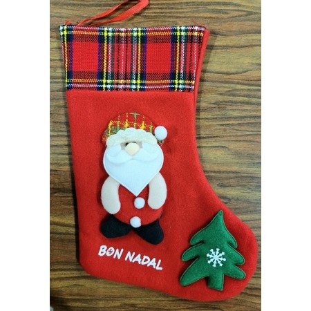 Botte Noël feutre et tissu