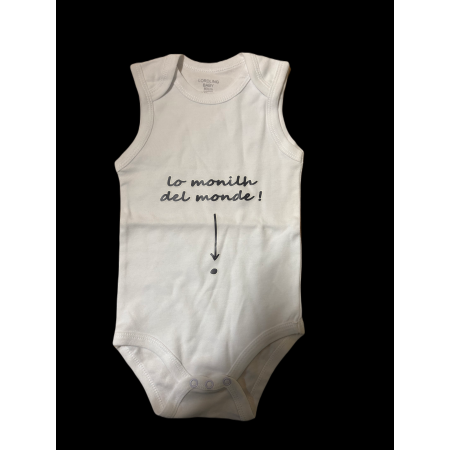 Body bébé Lo monilh del monde (en occitan : le nombril du monde)