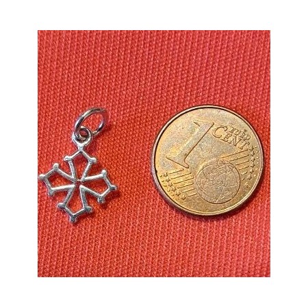 Pendentif croix occitane argent massif 1cm