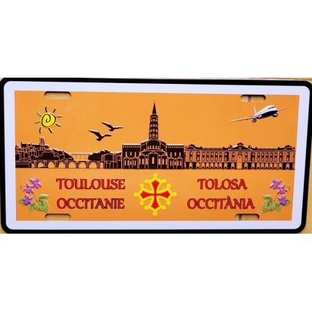 Plaque métal décor Toulouse Occitanie