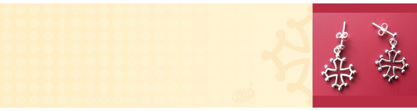 bijoux occitans: boucles d'oreilles croix occitane : argent massif